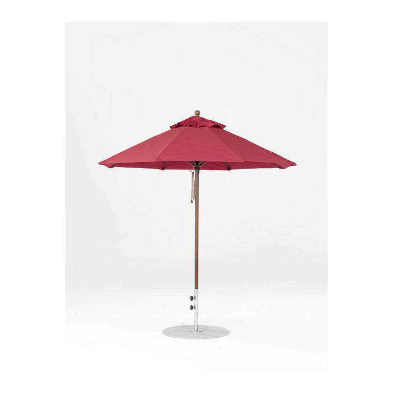 7.5 Ft Octagonal Frankford Patio Umbrella- Pulley Lift- Matte Bronze Frame