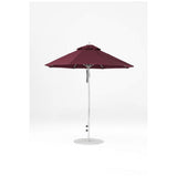 7.5 Ft Octagonal Frankford Patio Umbrella- Pulley Lift- Polished Silver Anodized Frame