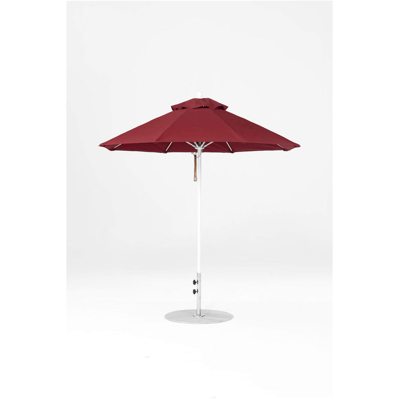 7.5 Ft Octagonal Frankford Patio Umbrella- Pulley Lift- Matte White Frame