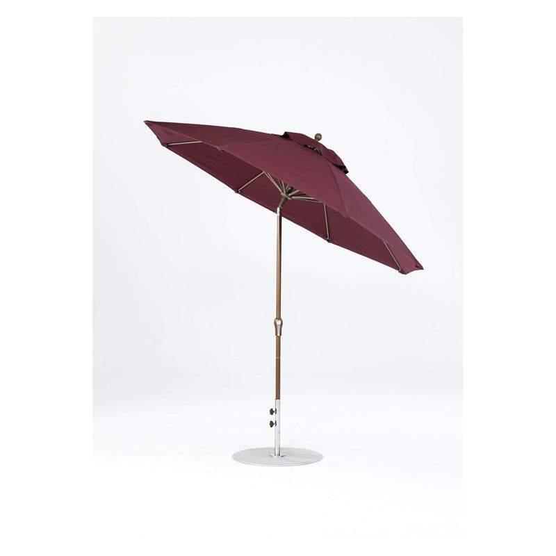 9 Ft Octagonal Frankford Patio Umbrella- Crank Auto-Tilt- Matte Bronze Frame