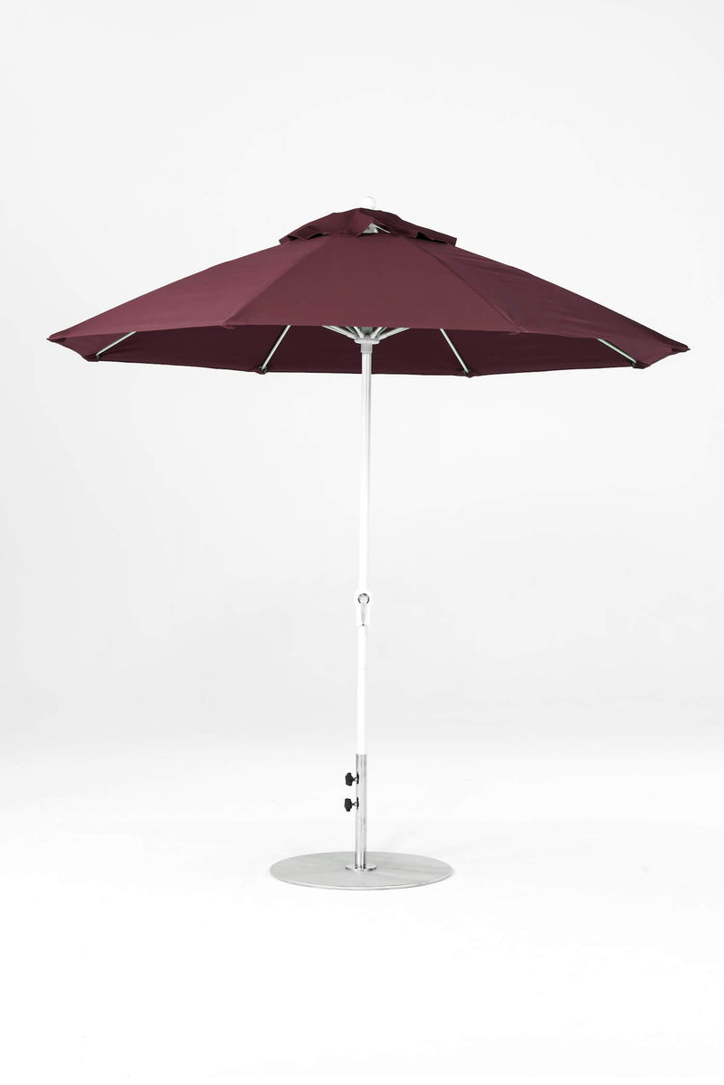 9 Ft Octagonal Frankford Patio Umbrella- Crank Lift- Matte White Frame