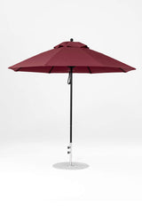 9 Ft Octagonal Frankford Patio Umbrella- Pulley Lift- Matte Black Frame