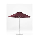 9 Ft Octagonal Frankford Patio Umbrella- Pulley Lift- Matte Silver Frame