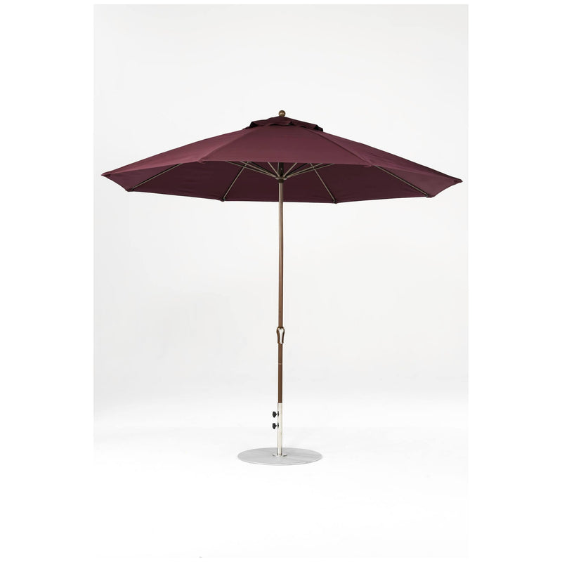 11 Ft Octagonal Frankford Patio Umbrella- Crank Lift- Matte Bronze Frame
