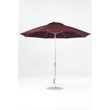 11 Ft Octagonal Frankford Patio Umbrella- Crank Lift- Polished Silver Anodized Frame