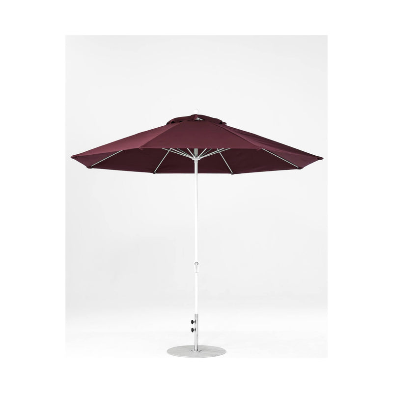 11 Ft Octagonal Frankford Patio Umbrella- Crank Lift- Matte White Frame