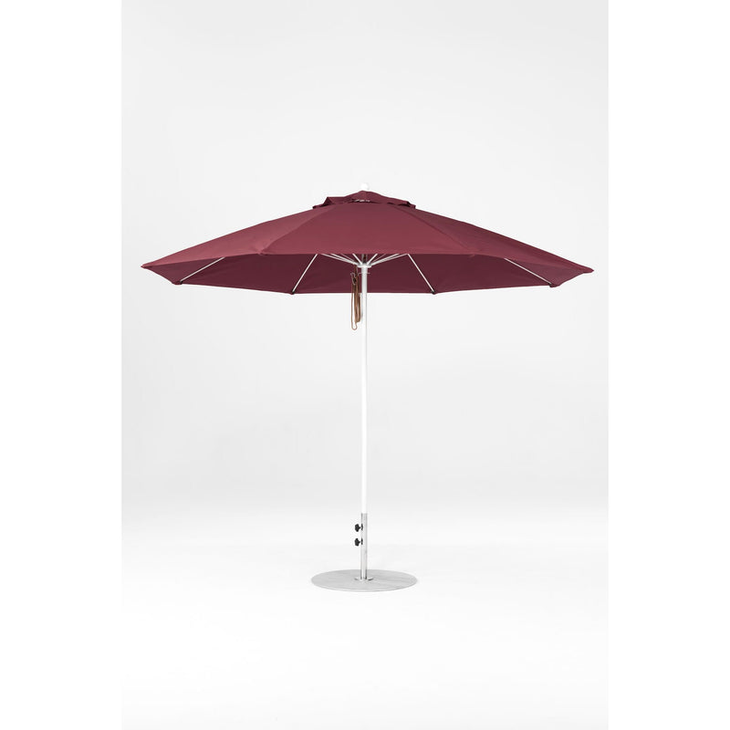 11 Ft Octagonal Frankford Patio Umbrella- Pulley Lift- Matte White Frame