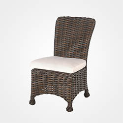 Dreux dining side replacement cushion with ties, Item#: 7511