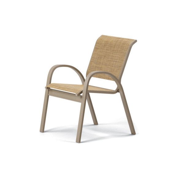 Rosy Brown Telescope Casual Aruba Sling Aluminum Stackable Cafe Chair | 7A10 patio-furniture-telescope-casual-aluminum-sling-dining-chair-7a10 Arm Chairs Grade A,Grade B Telescope Casual 7A10.jpg