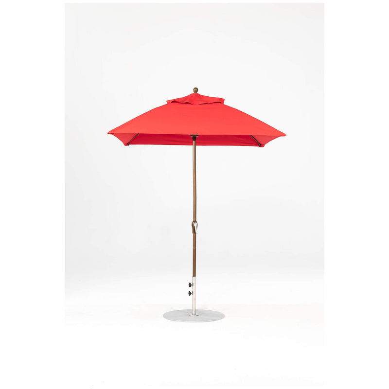 6.5 Ft Square Frankford Patio Umbrella- Crank Lift- Matte Bronze Frame