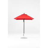 6.5 Ft Square Frankford Patio Umbrella- Pulley Lift- Matte Black Frame