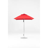 6.5 Ft Square Frankford Patio Umbrella- Pulley Lift- Matte Silver Frame