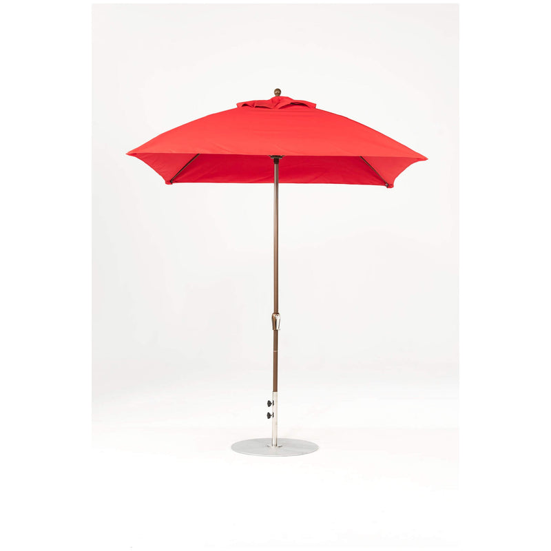 7.5 Ft Square Frankford Patio Umbrella- Crank Lift- Matte Bronze Frame