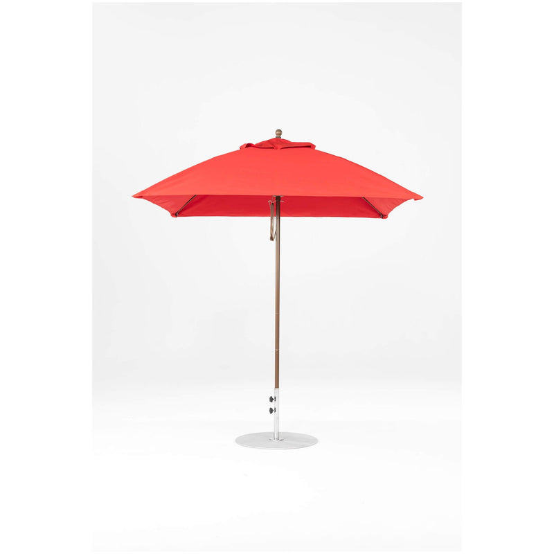 7.5 Ft Square Frankford Patio Umbrella- Pulley Lift- Matte Bronze Frame