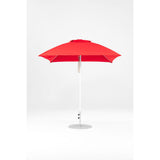 7.5 Ft Square Frankford Patio Umbrella- Pulley Lift- Matte White Frame