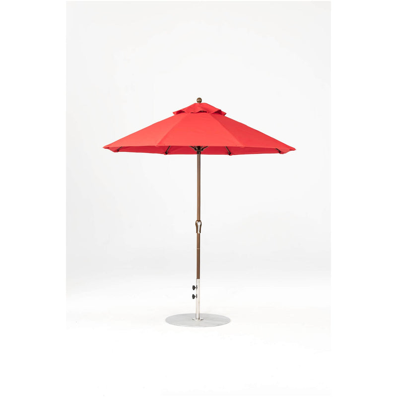 7.5 Ft Octagonal Frankford Patio Umbrella- Crank Lift- Matte Bronze Frame