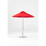 7.5 Ft Octagonal Frankford Patio Umbrella- Crank Lift- Polished Silver Anodized Frame