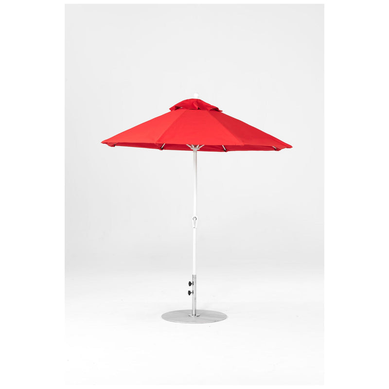 7.5 Ft Octagonal Frankford Patio Umbrella- Crank Lift- Matte White Frame