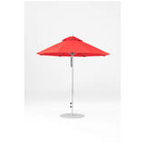 7.5 Ft Octagonal Frankford Patio Umbrella- Pulley Lift- Polished Silver Anodized Frame