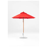 7.5 Ft Octagonal Frankford Patio Umbrella- Pulley Lift- Wood Grain Frame