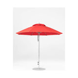 9 Ft Octagonal Frankford Patio Umbrella- Pulley Lift- Matte Silver Frame