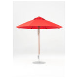 9 Ft Octagonal Frankford Patio Umbrella- Pulley Lift- Wood Grain Frame