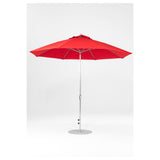 11 Ft Octagonal Frankford Patio Umbrella- Crank Lift- Polished Silver Anodized Frame