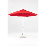 11 Ft Octagonal Frankford Patio Umbrella- Crank Lift- Wood Grain Frame