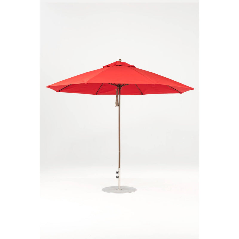 11 Ft Octagonal Frankford Patio Umbrella- Pulley Lift- Matte Bronze Frame