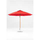 11 Ft Octagonal Frankford Patio Umbrella- Pulley Lift- Wood Grain Frame