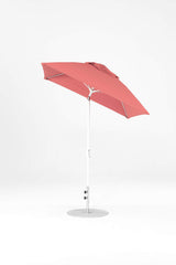 6.5 Ft Frankford Square Patio Umbrella- Crank Auto-Tilt- Matte White Frame