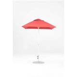 6.5 Ft Square Frankford Patio Umbrella- Crank Lift- Matte White Frame