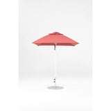 6.5 Ft Square Frankford Patio Umbrella- Pulley Lift- Matte White Frame