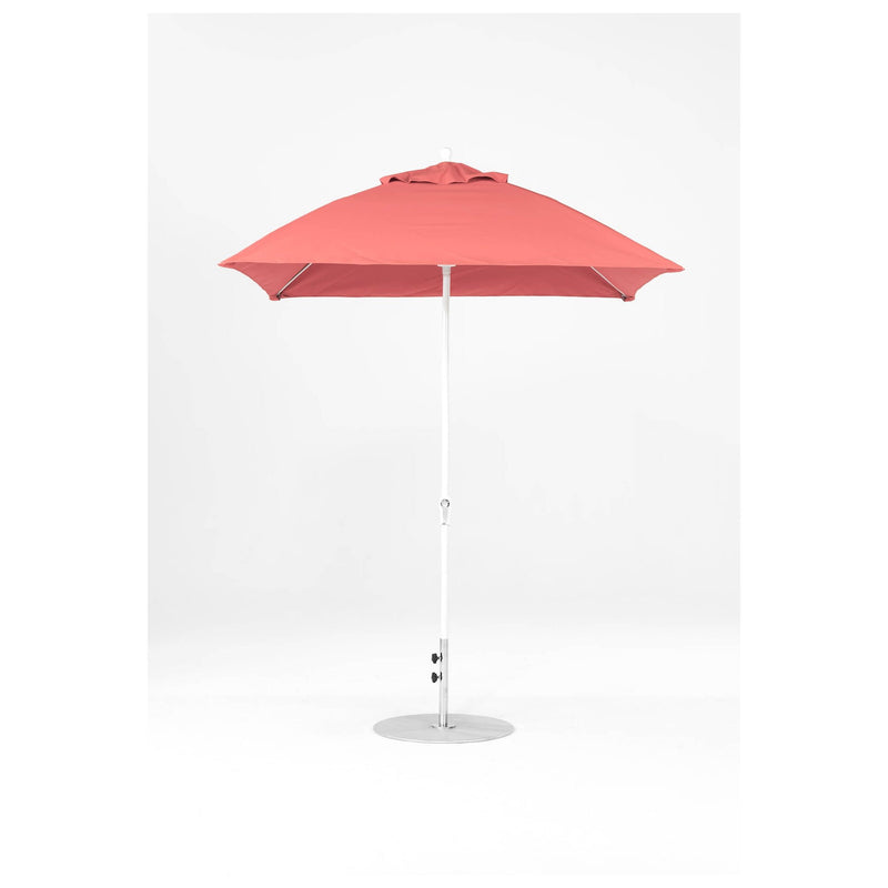 7.5 Ft Square Frankford Patio Umbrella- Crank Lift- Matte White Frame