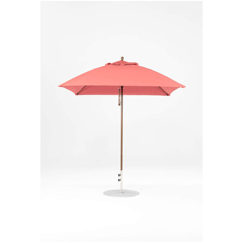 7.5 Ft Square Frankford Patio Umbrella- Pulley Lift- Matte Bronze Frame