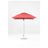 7.5 Ft Square Frankford Patio Umbrella- Pulley Lift- Matte Silver Frame