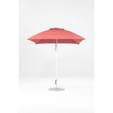 7.5 Ft Square Frankford Patio Umbrella- Pulley Lift- Matte White Frame