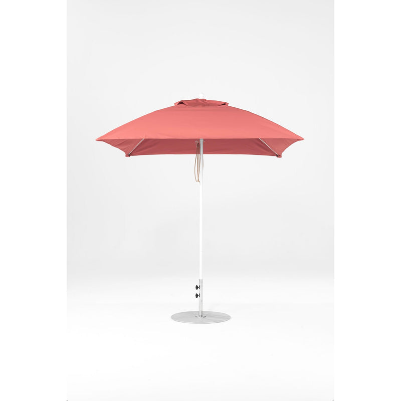 7.5 Ft Square Frankford Patio Umbrella- Pulley Lift- Matte White Frame