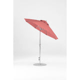 7.5 Ft Octagonal Frankford Patio Umbrella- Crank Auto-Tilt- Polished Silver Anodized Frame