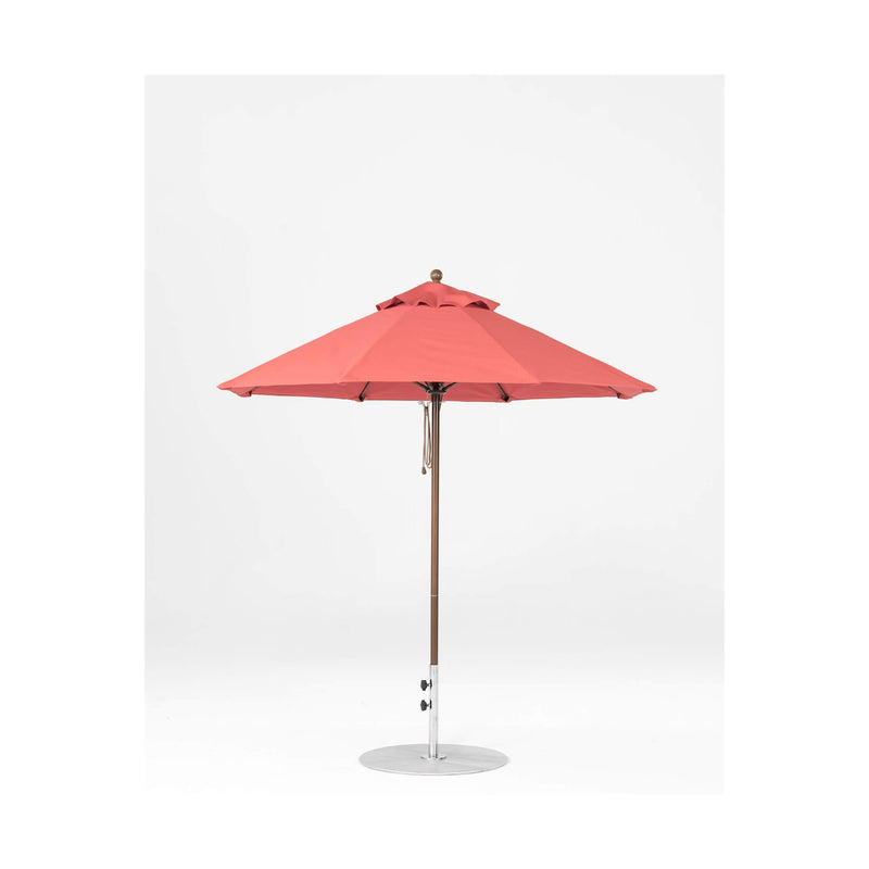 7.5 Ft Octagonal Frankford Patio Umbrella- Pulley Lift- Matte Bronze Frame