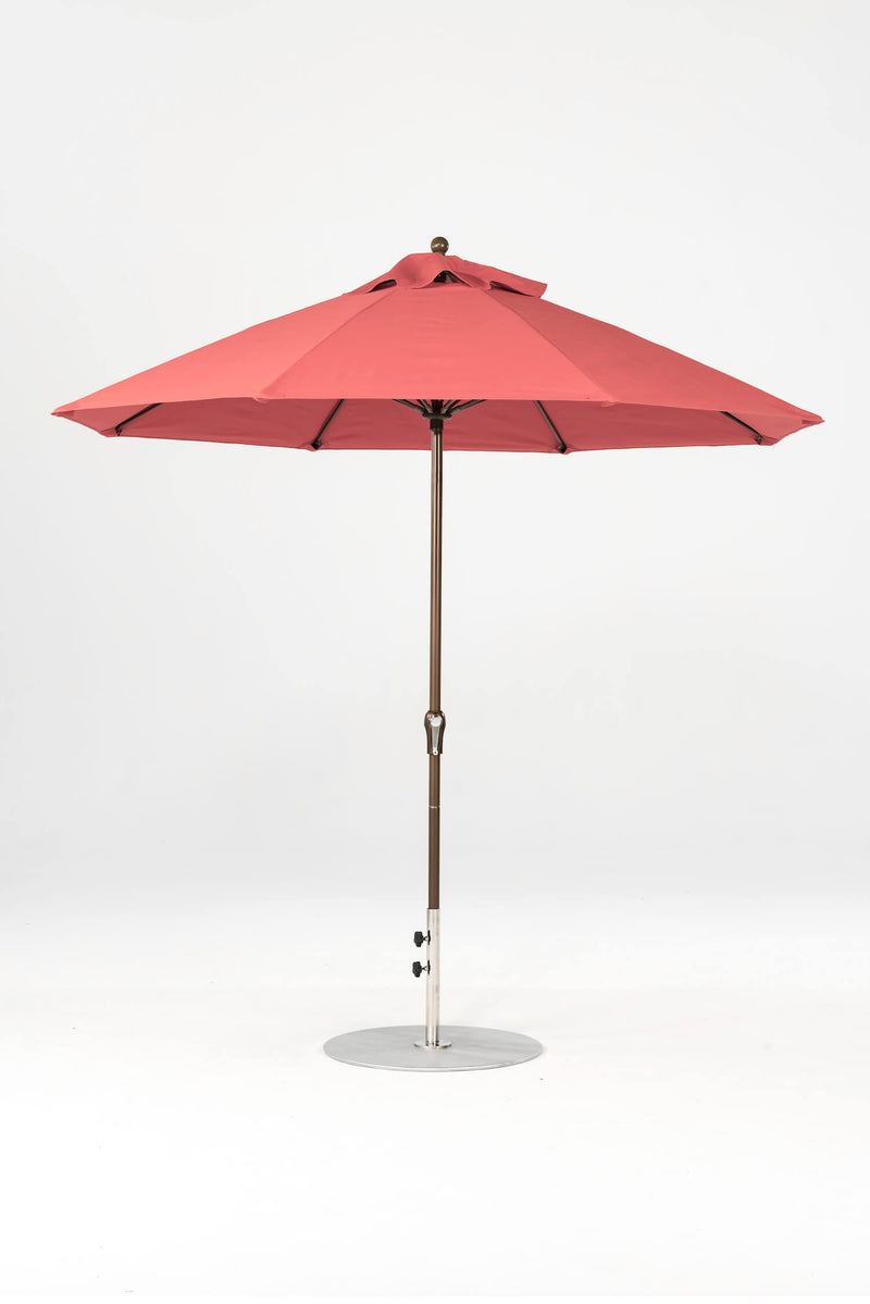9 Ft Octagonal Frankford Patio Umbrella- Crank Lift- Matte Bronze Frame