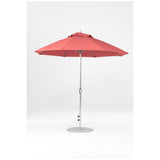 9 Ft Octagonal Frankford Patio Umbrella- Crank Lift- Polished Silver Anodized Frame