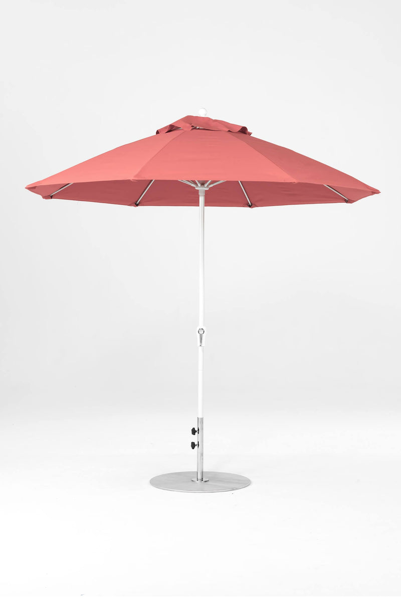9 Ft Octagonal Frankford Patio Umbrella- Crank Lift- Matte White Frame