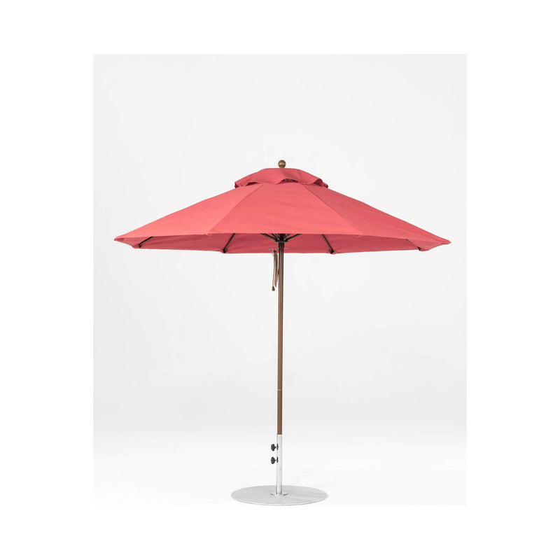 9 Ft Octagonal Frankford Patio Umbrella- Pulley Lift- Matte Bronze Frame