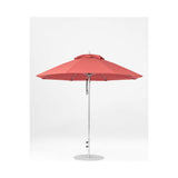 9 Ft Octagonal Frankford Patio Umbrella- Pulley Lift- Matte Silver Frame