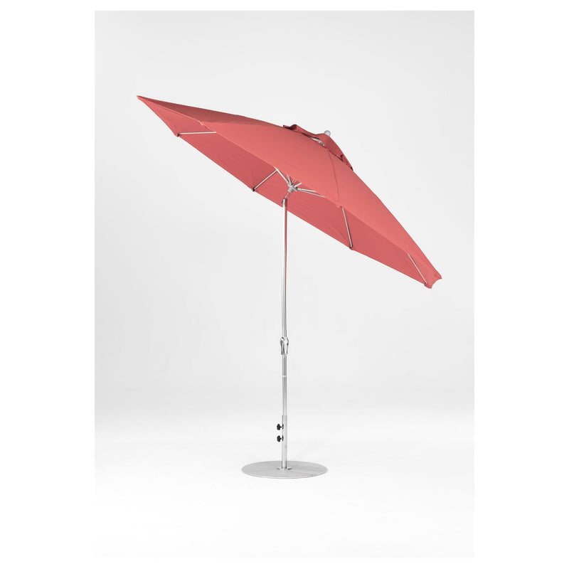 11 Ft Octagonal Frankford Patio Umbrella- Crank Auto-Tilt- Matte Silver Frame