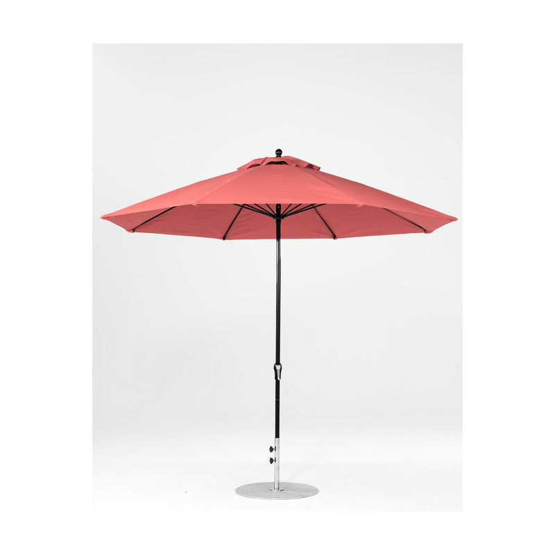 11 Ft Octagonal Frankford Patio Umbrella- Crank Lift- Matte Black Frame