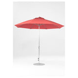 11 Ft Octagonal Frankford Patio Umbrella- Crank Lift- Polished Silver Anodized Frame