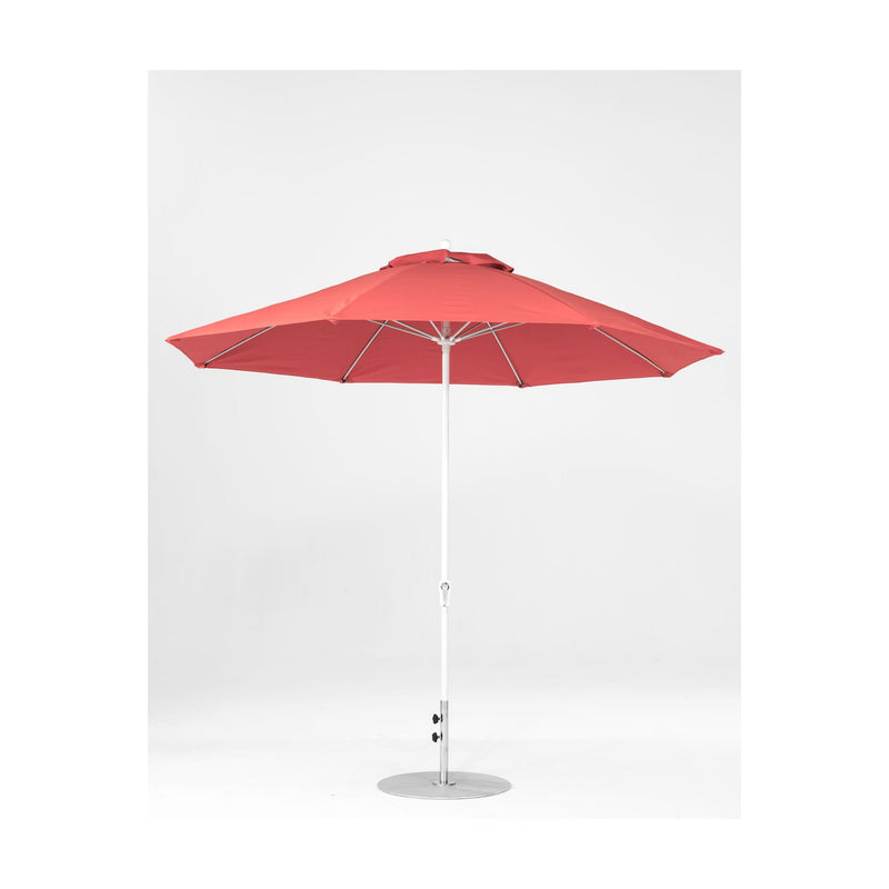11 Ft Octagonal Frankford Patio Umbrella- Crank Lift- Matte White Frame