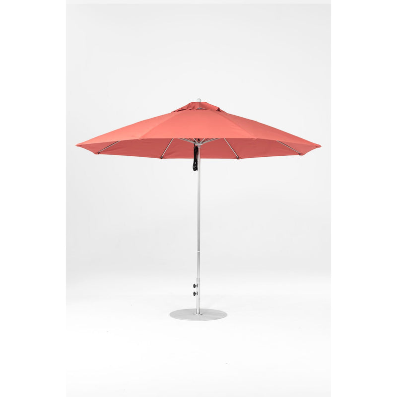 11 Ft Octagonal Frankford Patio Umbrella- Pulley Lift- Matte Silver Frame